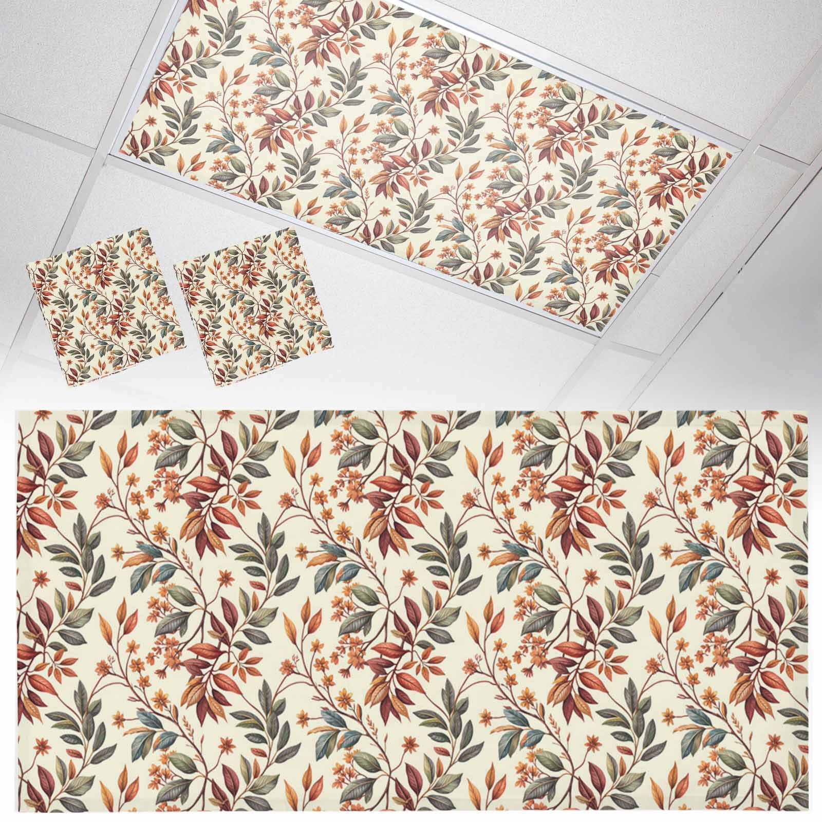 Fall Fluorescent Light Covers for Ceiling Lights Fallen Leaf Light ...