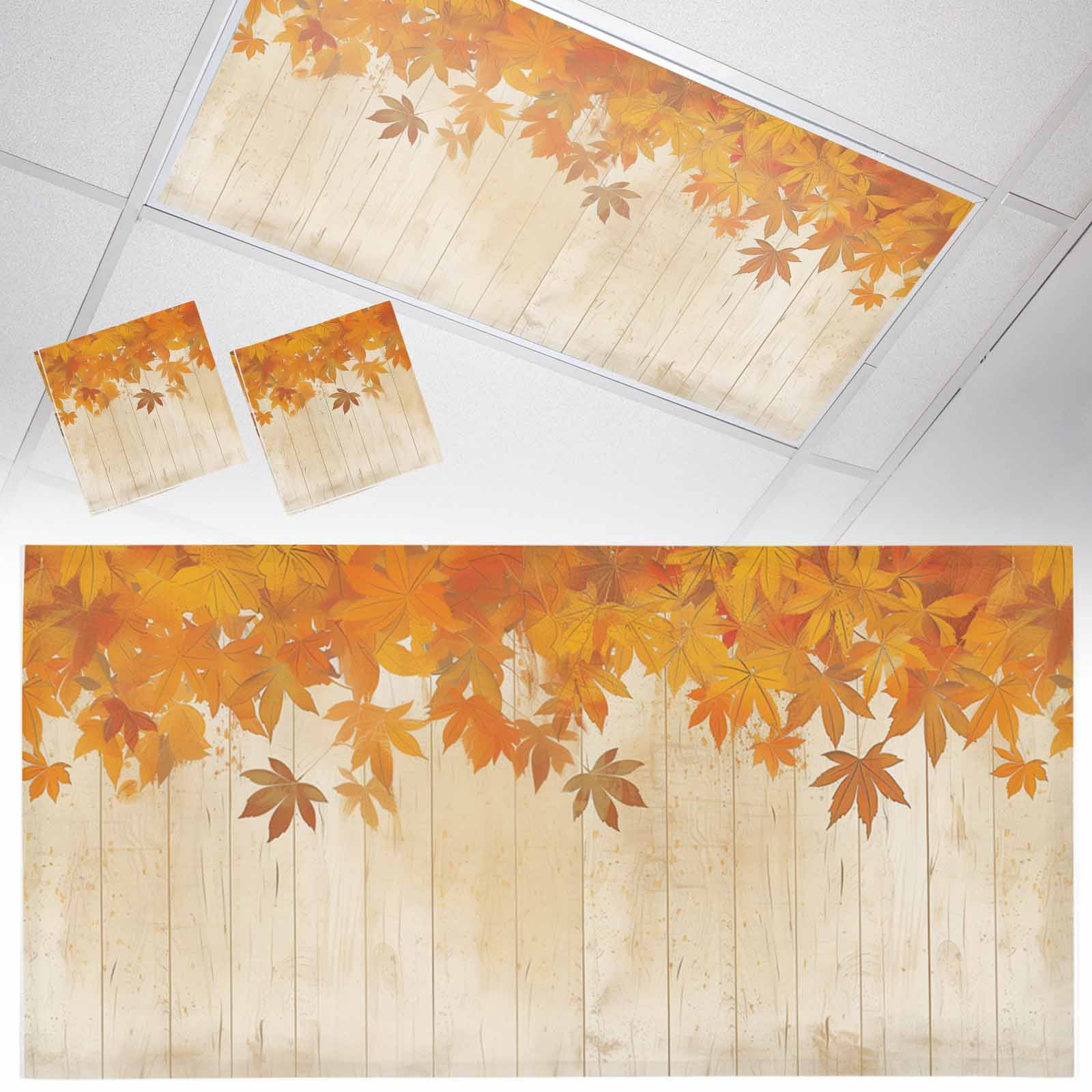 Fall Fluorescent Light Covers for Ceiling Lights Maple Leaves Light ...