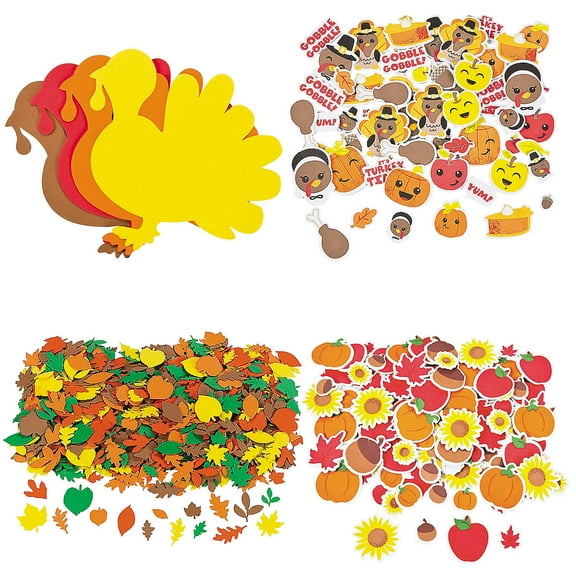 Fall Foam Craft Supplies Kit Bulk 1524 Pc