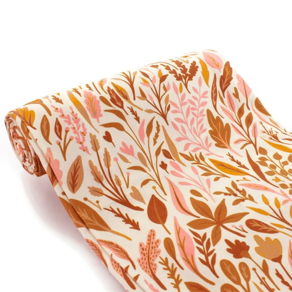 Fall Foliage DBP Fabric - Double Brushed Polyester 4 Way Stretch -  1 yard