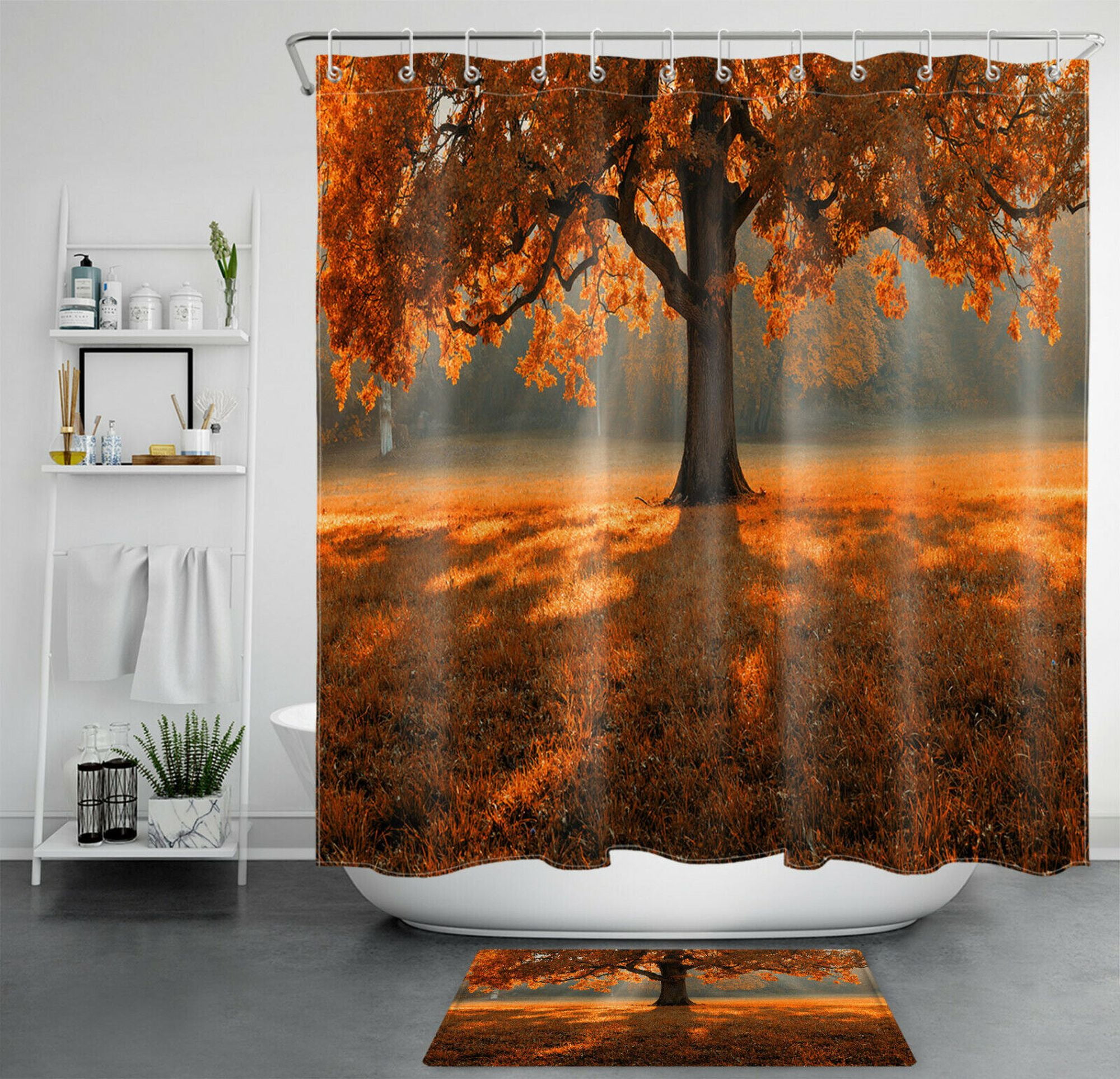 Fall Foliage Delight Colorful Autumn Shower Curtain