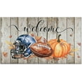 thumbnail image 1 of Fall Football Door Mat Outdoor Entrance Rug Non-Slip Pumpkin Front Door Mats Fall Decorations for Home Low-Profile Autumn Welcome Doormat for Indoor Outdoor Thanksgiving Decor 17"x30", 1 of 6