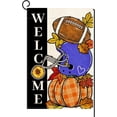 thumbnail image 1 of Fall Football Garden Flags 12 x 18 Inch Vertical Double Sided, Pumpkin Autumn Sports Game Day Welcome Flag for Yard Holiday Outside Outdoor Seasonal Decoration(Blue), 1 of 6