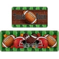 thumbnail image 1 of Fall Football Kitchen Rugs Set of 2, Autumn Touch Down Rugby Helmet Kitchen Mats Decor, Sport Game Day Rustic Floor Door Mat Home Decorations - 17x30 and 17x47 Inch, 1 of 1