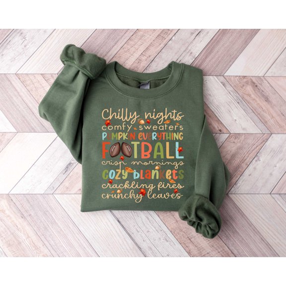 Fall Football Sweatshirt, Fall Pumpkin Sweatshirt, Football Sweater, Women Fall Hoodie, Cute Pumpkin Sweatshirt, Fall Season Sweatshirt