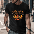 thumbnail image 1 of Fall For Jesus He Never Leaves Faith Inspired Design Unisex T-Shirt, up to size 5XL, 1 of 2
