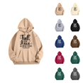 thumbnail image 1 of Fall For Jesus He Never Leaves Hoodies for Women 2025 Thanksgiving Funny Christian Graphic Sweatshirt Pullover Tops, 1 of 5