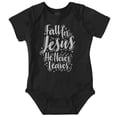 thumbnail image 1 of Fall For Jesus He Never Leaves Quote Bodysuit Jumper Girls Infant Baby Brisco Brands 6M, 1 of 6