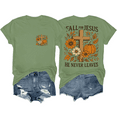 thumbnail image 1 of Fall For Jesus Shirt, Fall For Jesus He Never Leaves Shirt Funny Jesus Graphic Tees For Women, 1 of 7
