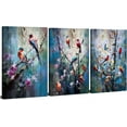 thumbnail image 1 of Fall Forest Canvas Wall Art Sunset Forest Picture Wall Decor for Living Room Bathroom Autumn Landscape Prints Posters Nature Woodland Photos Painting Artwork Office Home Decorations 12x16" 3Pcs, 1 of 5
