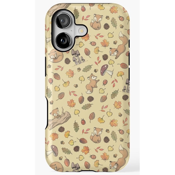 Fall Forest Foxes Woodland Animal Skin Phone Case for iPhone 11 12 13 14 15 16 17 Pro Max
