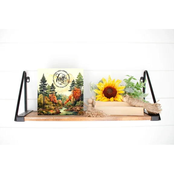 Fall Forest Handmade Wood Mini Small Sign Fall Decor, Door Hanger, Wreath Sign