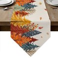 thumbnail image 1 of Fall Forest Table Runner Linen Burlap Table Runner 48 Inches Long Orange Blue Trees Maple Leaf Thanksgiving Dresser Scarves for Kitchen Island Coffee Dining Room Party Holiday Decoration 13"x48", 1 of 8