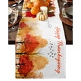 thumbnail image 1 of Fall Forest Tree Table Runner-Cotton Linen- 48 Inch Holiday Dresser Scarves, Abstract Contemporary Painting Art Tablerunner for Kitchen Coffee/Dining Bedroom Home Living Room Dinner Scarf Décor 13x48, 1 of 7