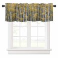thumbnail image 1 of Fall Forest Valances for Windows Watercolor Yellow Tree Nature Photo Rod Pocket Curtain Valance Window Treatment Short Curtains for Kitchen Living Room, 54"x18", 1 of 5