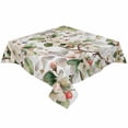 thumbnail image 1 of Fall Fower Floral Square/Round Tablecloths 52x52,Elegant Green White Autumn Butterfly Table Cloth Table Cover Indoor/Outdoor Tabletop Decor for Wedding Holiday Party Dinner Baby Shower, 1 of 7