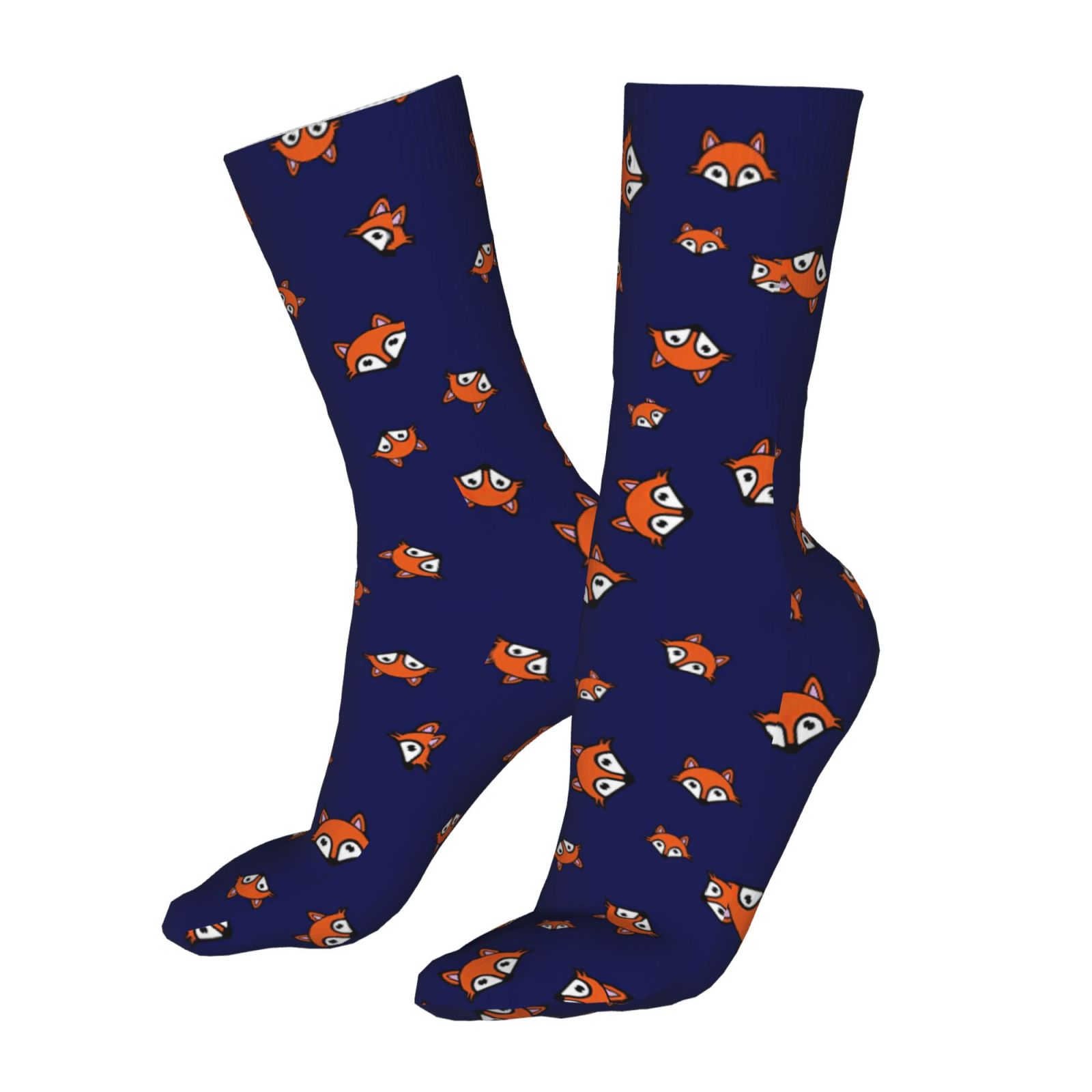 Fall Foxes Socks for Women Men Novelty Colorful Crew Socks Casual Funny