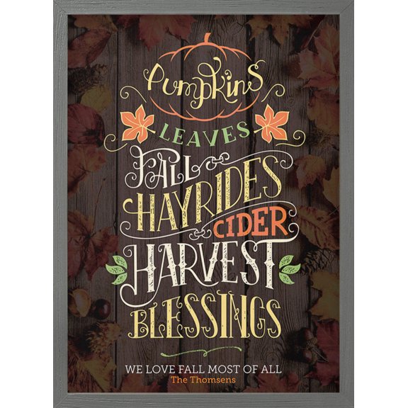 Fall Fun | Personalized Thanksgiving, Autumn Print, Wall Decor