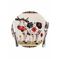 thumbnail image 1 of Fall Funny Cow Round Placemats for Dinning Tables,Heat-proof Braided Table Mats 13 Inch,Farm Animal Flower Leaves Lattice Washable Place Mat for Kitchen Restaurant Party Decor Supplies Table Setting, 1 of 9