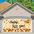thumbnail image 1 of Fall Garage Door Banner Large Autumn Garage Door Cover 6 x 13 Ft Colorful Pumpkin Leaves Backdrop Decoration Fall Holiday Party Background Sign for Indoor Outdoor Wall Door House Decor, 1 of 6