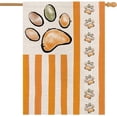 thumbnail image 1 of Fall Garden Flag Dog Paw Stripe Double Sided Vertical Burlap Flag Autumn Farmhouse Yard Outdoor Decor 28x40 Inch, 1 of 1