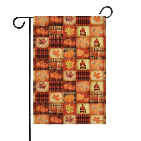 Fall Garden Flag - Double Sided 12x18 Inch, Autumn Seasonal Outdoor Decor for Yard, Lawn, House - Family,Friends,Thanksgiving,Anniversary.