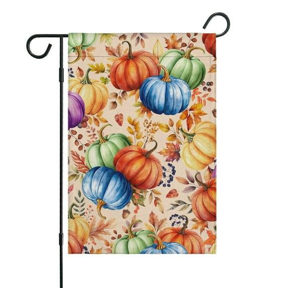 Fall Garden Flag - Double Sided 12x18 Inch, Autumn Seasonal Outdoor Decor for Yard, Lawn, House - Family,Friends,Thanksgiving,Anniversary.