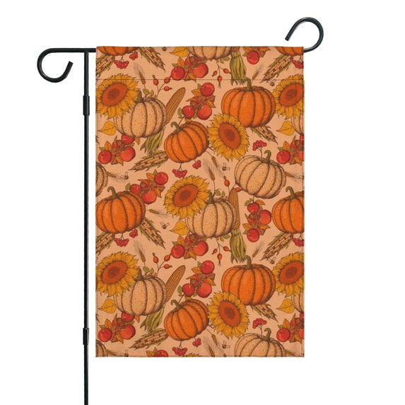 Fall Garden Flag - Double Sided 12x18 Inch, Autumn Seasonal Outdoor Decor for Yard, Lawn, House - Family,Friends,Thanksgiving,Anniversary.