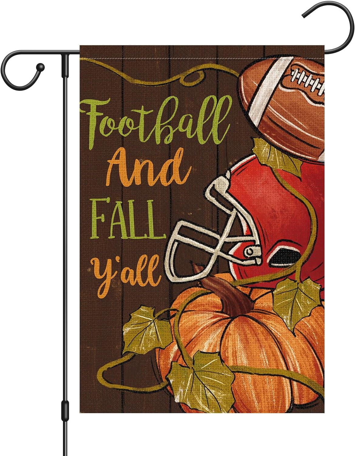 Fall Garden Flag Double Sided Vertical, Football And Fall Y'all Welcome ...