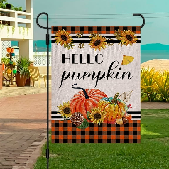 Fall Garden Flag - Fall Gnome Garden Flag, Gnome Fall Garden Flag, Fall Small Garden Flag