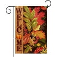 thumbnail image 1 of Fall Garden Flag, Welcome Fall Maple Leaves Garden Flags 12x18 Double Sided, Autumn Yard Flag Burlap Fall Thanksgiving Decorations for Home Indoor Outdoor Outside Porch Patio Garden, 1 of 6