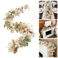 thumbnail image 1 of Fall Garland 6 Ft Autumn Maple Leaf Garland with White Pumpkins and Berries for Thanksgiving Fireplace Mantle Decor Farmhouse Harvest Home Indoor Outdoor Hanging Decoration, 1 of 7