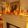 thumbnail image 1 of Fall Garland with Lights, Fall Garland, Fall Decorations for Home, Fall Leaves Garland, Maple Leaves Garland with Lights, Thanksgiving Decor, Battery Operated String Lights, Fall Decor Indoor Outdoor, 1 of 9