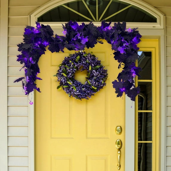 Fall Garland Maple Leaf, 5.5Ft/Piece Hanging Vine Garland Artificial Autumn Foliage Garland Thanksgiving Decor for Home Wedding Fireplace Party Christmas