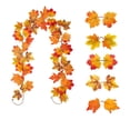 thumbnail image 1 of Fall Garland Maple Leaf Garland,78.74 Inch Autumn Maple Leaf Garlands for Thanksgiving Decor | Faux Fall Decoration Hanging Wreath for Fireplace Stairs, 1 of 6