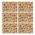 thumbnail image 1 of Fall Gathering Placemats Set of 6, 12x18 Inch Rustic Linen Table Mats with Pumpkin and Turkey Pattern, Washable Farmhouse Dining Decor for Thanksgiving Celebration, 1 of 5