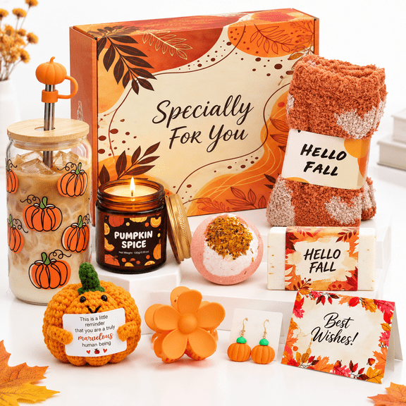 Fall Gifts Baskets For Women Pumpkin Themed Get Well Packher