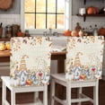thumbnail image 1 of Fall Gnome Chair Covers Set of 8 Thanksgiving Pumpkin Floral Leaf Chair Back Covers Stretch Removable Washable Slipcovers Protector for Dining Room Kitchen Party Decor, 1 of 5