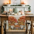 thumbnail image 1 of Fall Gnome Pumpkin Table Runner, Autumn Thanksgiving Kitchen Dining Table Decoration for Home Party Decor 13x48 Inches, 1 of 9
