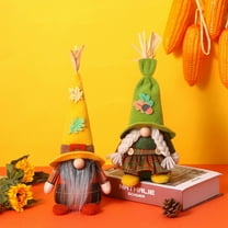 Fall Gnomes Autumn Tomte Farmhouse Tiered Tray Decor Fall Home Decor Shelf Sitter Nordic Swedish Nisse Elf Dwarf Thanksgiving Day Gift, Set of 2