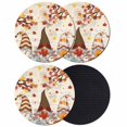 thumbnail image 1 of Fall Gnomes Coasters Set of 4, Absorbent Coasters for Drinks, Thanksgiving Maple Leaf Rustic Pumpkin Coaster for Desk Coffee Table Protection, Home Decor House Warming Gifts 4", 1 of 8