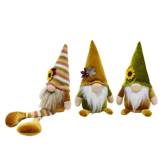 Fall Gnomes Deccor, 3pcs Stuffed Plushie Gnomes,Handmade Swedish Tomte Dwarfs Figurines Table Gnomes Decorations Gifts