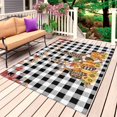 thumbnail image 1 of Fall Gnomes Outdoor Rug for Patio/Deck/Porch, Non-Slip Large Area Rug 6 x 9 Ft, Thanksgiving Pumpkin Maple Black White Plaid Indoor Outdoor Rugs Washable Area Rugs, Camping Rug Carpet Runner, 1 of 8
