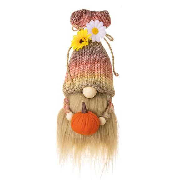 Fall Gnomes Pumpkin Scandinavian Swedish Figurines Plush Ornaments for Thanksgiving Day Fall Harvest Home Decorations
