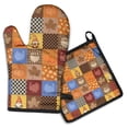 thumbnail image 1 of Fall Gnomes Pumpkins Leaves Kitchen Oven Mitt and Pot Holder Sets 2 Pcs for Baking, Cooking and Grilling, Heat Resistant Up To 392 °F, 1 of 7