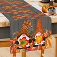 thumbnail image 1 of Fall Gnomes Pumpkins Maple Leaves Table Runner Autumn Seasonal Thanksgiving Kitchen Dining Table Decoration for Home Party Decor 13x72 Inch, 1 of 6