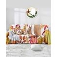 thumbnail image 1 of Fall Golden Red Orange Pumpkins Sofa Covers for 3 Cushion Couch,Washable Sectional & L Shape Couch Covers for Dog/Cat/Kid,Thanksgiving Squirrel Leaf Non Slip Sofa Slipcover Futon Cover 71x150, 1 of 8