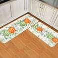 thumbnail image 1 of Fall Green Pumpkin Kitchen Mat Set 2 Pcs, Thanksgiving Rustic Beige Non Slip Kitchen Rugs and Mats, Eucalyptus Leaf Washable Kitchen Runner Rug Sets for Hallway Laundry Decor, 17"x30"+17"x47", 1 of 6