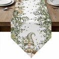 thumbnail image 1 of Fall Green Pumpkins Table Runner Linen Burlap Table Runner 70 Inches Long Thanksgiving Autumn Gnomes Floral Leaf Dresser Scarves for Kitchen Island Coffee Dining Room Party Holiday Decoration 13"x70", 1 of 8