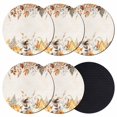 thumbnail image 1 of Fall Grey Orange Coasters Set of 6, Absorbent Coasters for Drinks, Thanksgiving Pumpkins Maple Leaf Geometric Coaster for Desk Coffee Table Protection, Home Decor House Warming Gifts 4", 1 of 8